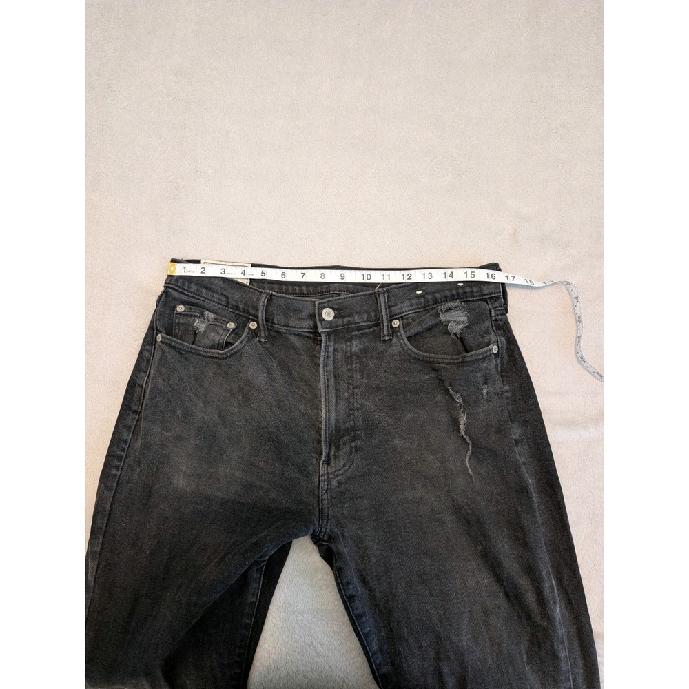Abercrombie & Fitch Athletic Slim Jeans Mens 34x32 Black Stretch distressed - Picture 6 of 10